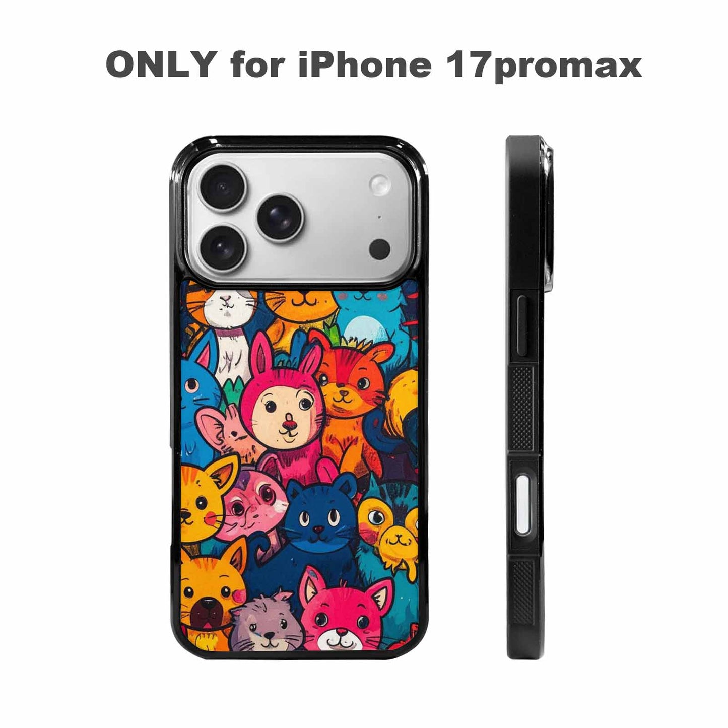 iPhone 17 Pro Max Case — Seamless Tileable Pattern Of Cartoon Cute, Custom Made Phone Cover