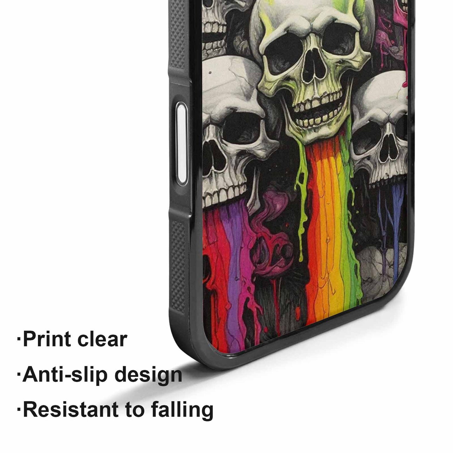 iPhone 17 Case — Rainbow From Skull\'s Mouth Gothic Skulls, Custom Print Case Cover