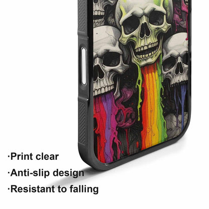 iPhone 17 Case — Rainbow From Skull\'s Mouth Gothic Skulls, Custom Print Case Cover