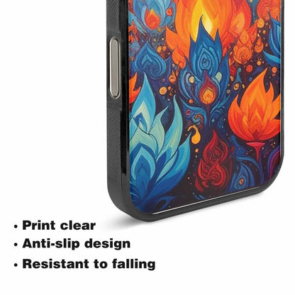 iPhone 15 Pro Max Case — Flame Burst Full Color Vibrant Flame, Original Design Phone Case