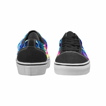 MEN'S Tie Dye Skulls Print Canvas Lace-Up Cottagecore Custom Sneakers