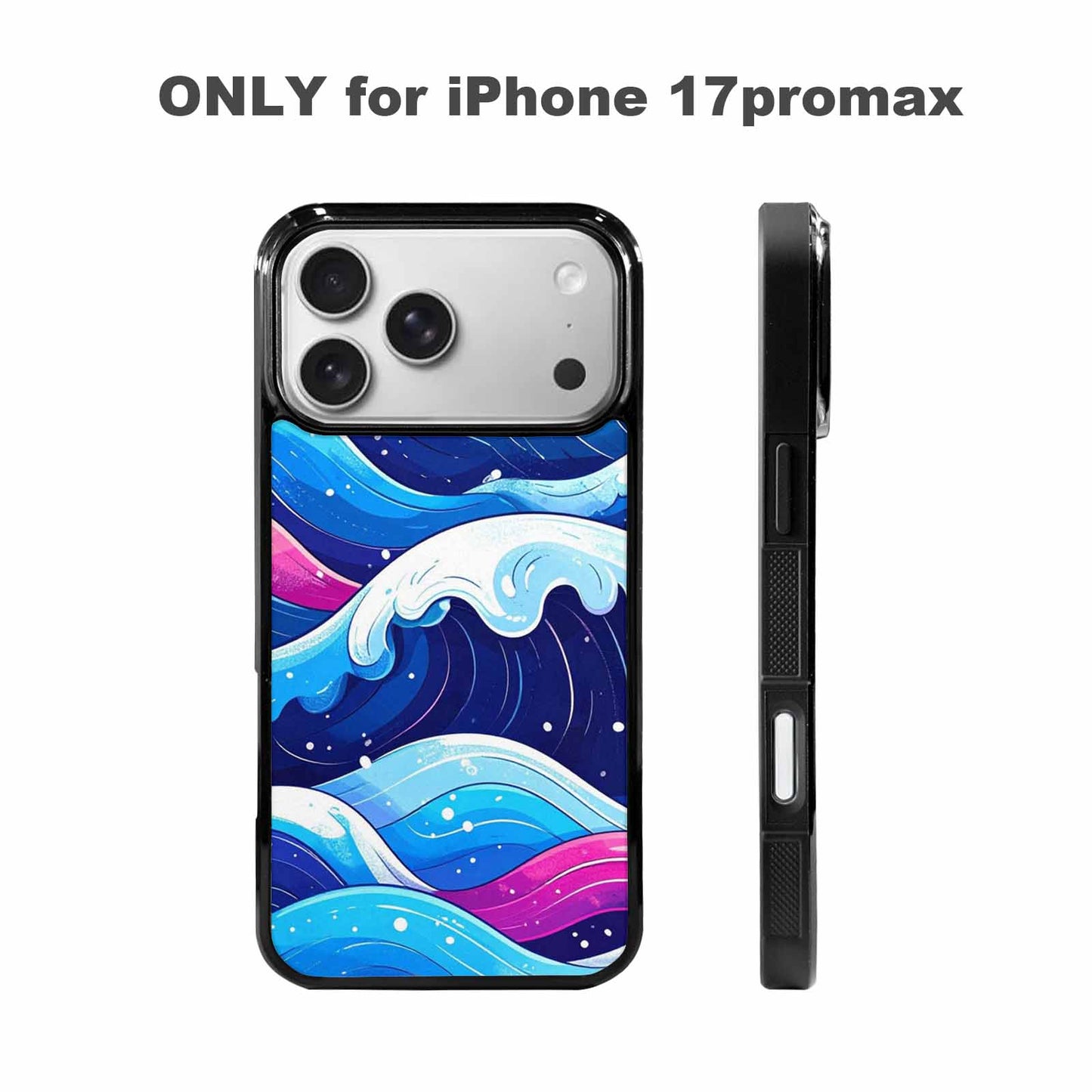 iPhone 17 Pro Max Case — Glossy Winter Wave Cartoon Cute, Custom Designed Case Cover