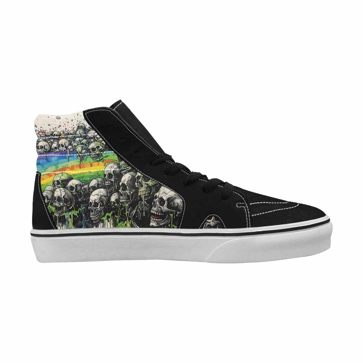 MEN'S Rainbow From Skull S High Top Canvas Dreamlike Custom Shoes