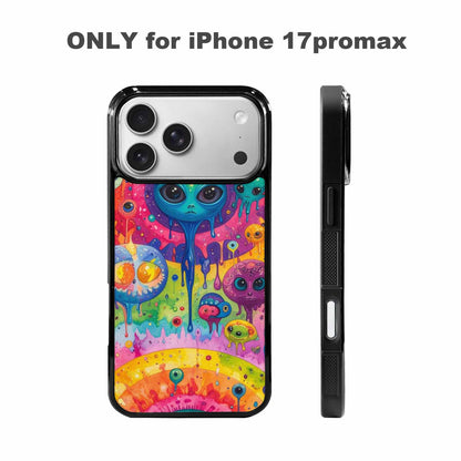 iPhone 17 Pro Max Case — Aliens Tie Dyemelting Aliens Tie Dye, Customized Protective Case