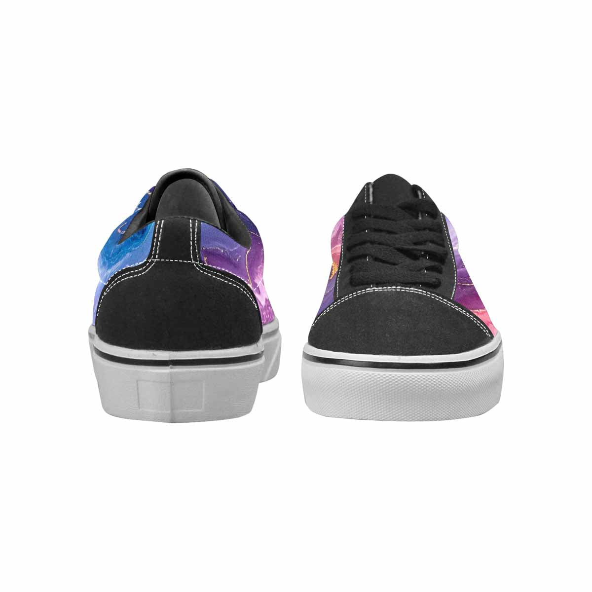 WOMEN'S Marble Galaxy Canvas Lace-Up Aesthetic Custom Sneakers