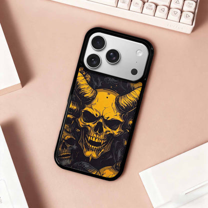 iPhone 17 Pro Case — Skull Dark Art Gothic Print Gothic, Custom Printed Phone Case
