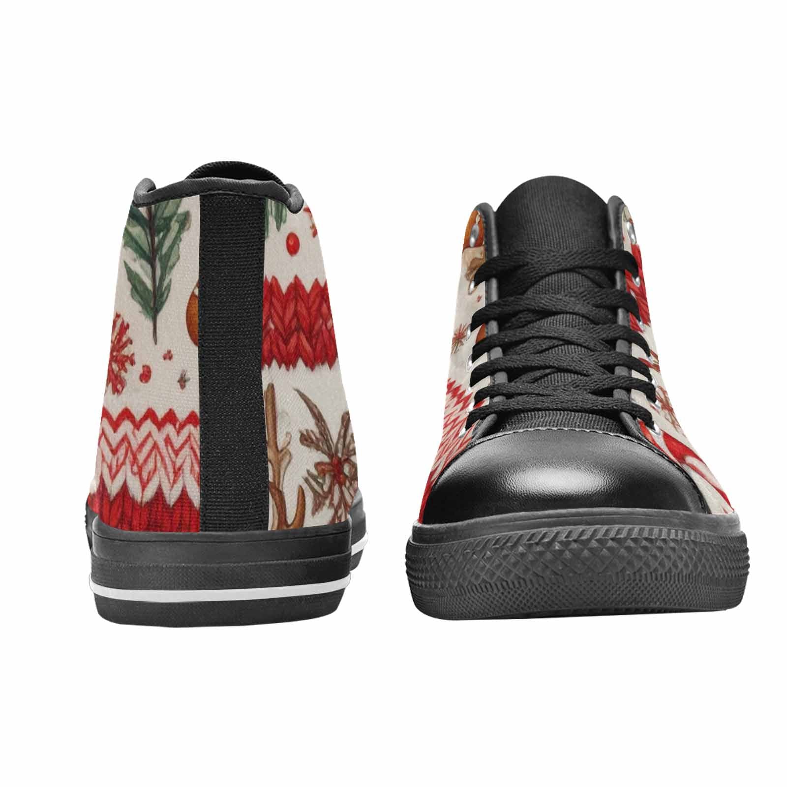WOMEN'S Christmas Holly Snowflake High Top Canvas Dreamcore Sneakers