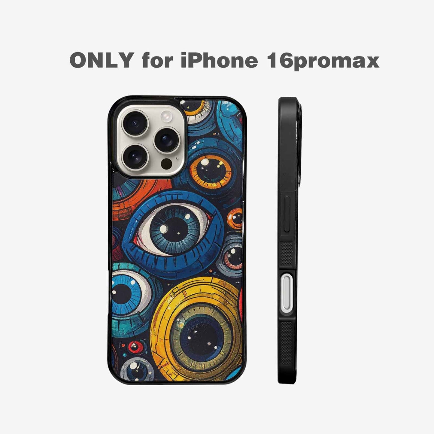 iPhone 16 Pro Max Case — Cartoon Eyeballs, Original Design Phone Case