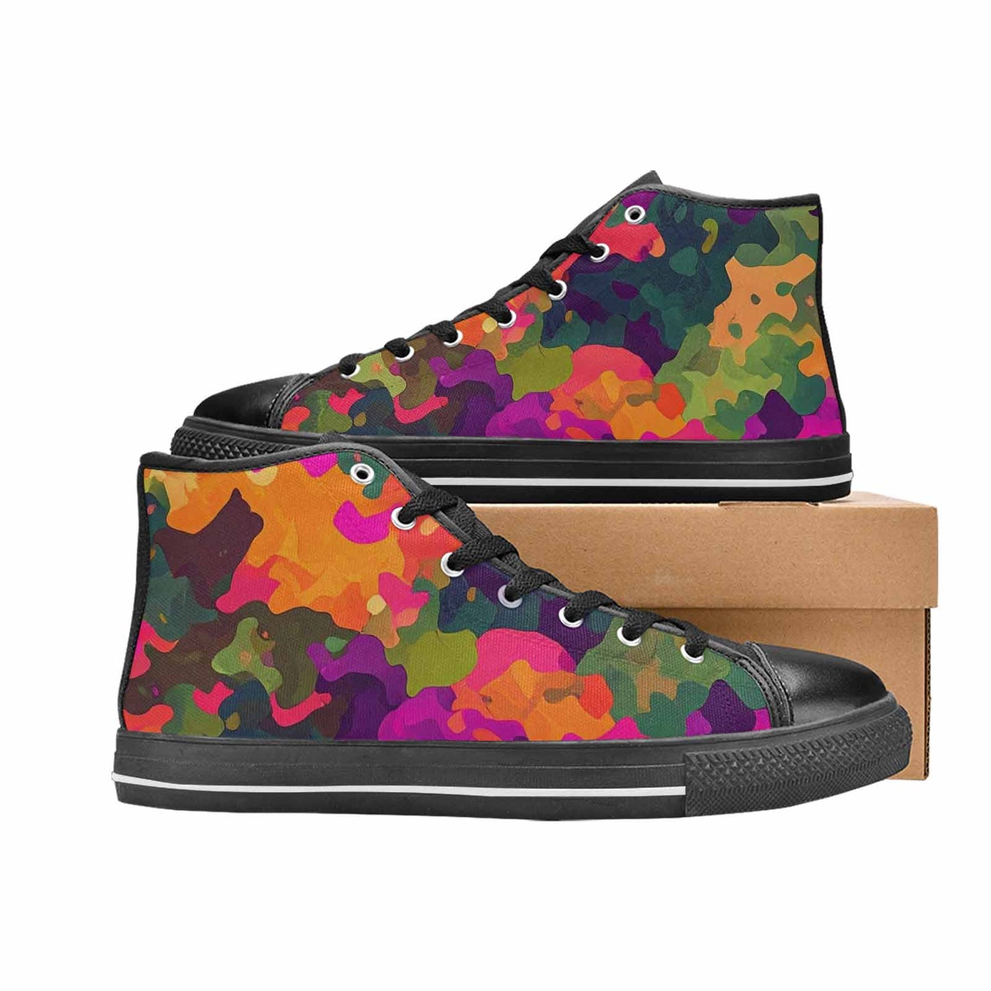 MEN'S Military Camouflage Blotch High Top Canvas Dreamcore Shoes