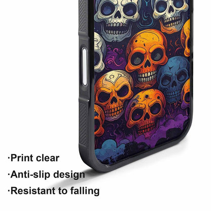 iPhone 17 Pro Max Case — Halloween Horror Repeat Lots Gothic Skulls, Original Design Phone Case