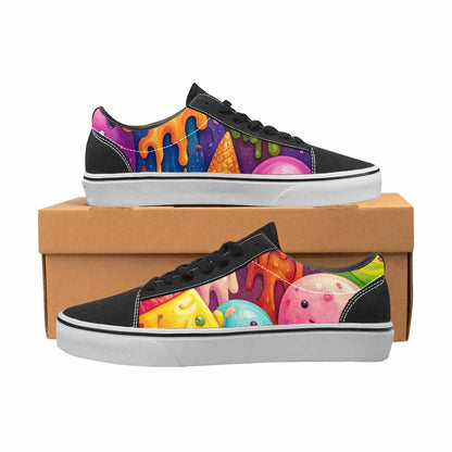 WOMEN'S Melting Ice Cream Monster Lace-Up Canvas Grunge Shoes