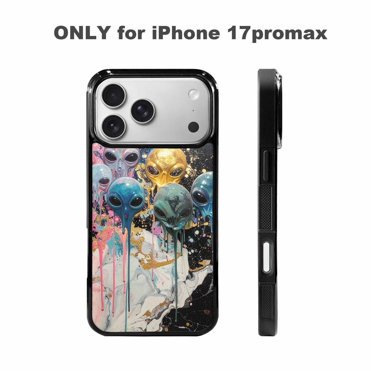 iPhone 17 Pro Max Case — Aliens Marblemelting Aliens Pa Alien Scifi, Customized Protective Case