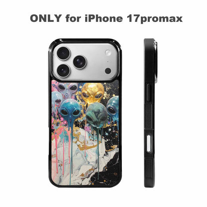 iPhone 17 Pro Max Case — Aliens Marblemelting Aliens Pa Alien Scifi, Customized Protective Case