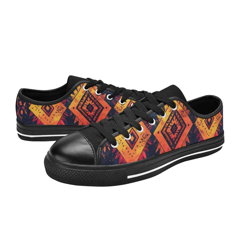 Wild Tribal Ripple 2 Low Top Canvas Shoes for Kid