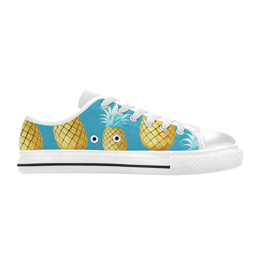 WOMEN'S Cool Pineapples Canvas Vibrant Chaos Sneakers