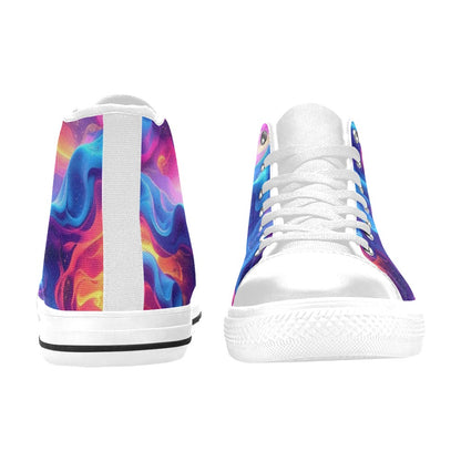 MEN'S Ethereal Camo Design 2 High Top Canvas Grunge Custom Sneakers
