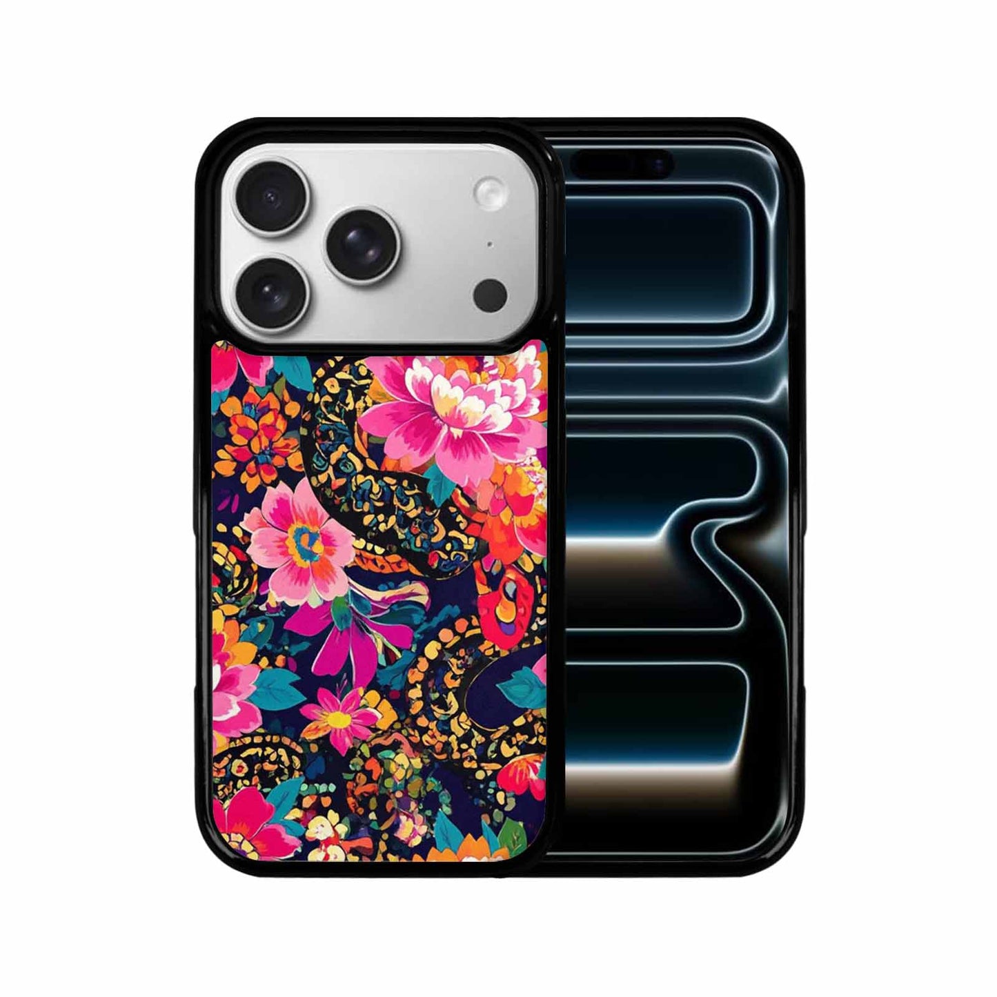 iPhone 17 Pro Case — Snakes Print Floral Seamless Pattern Floral, Personalized Phone Case