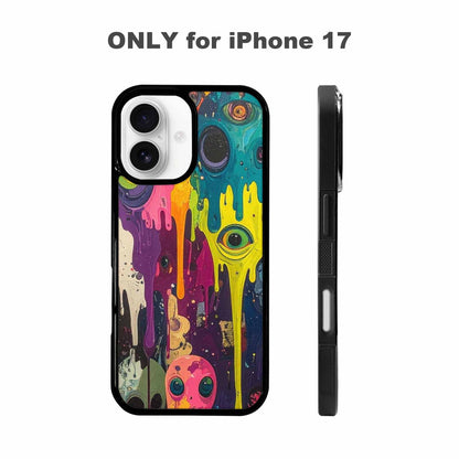 iPhone 17 Case — Aliens Camomelting Aliens Patt Alien Scifi, Custom Printed Phone Case