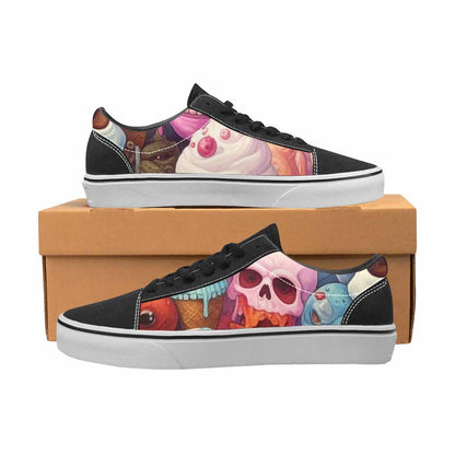 WOMEN'S Ice Cream Monsters  Lace-Up Canvas Neon Fantasy Custom Shoes