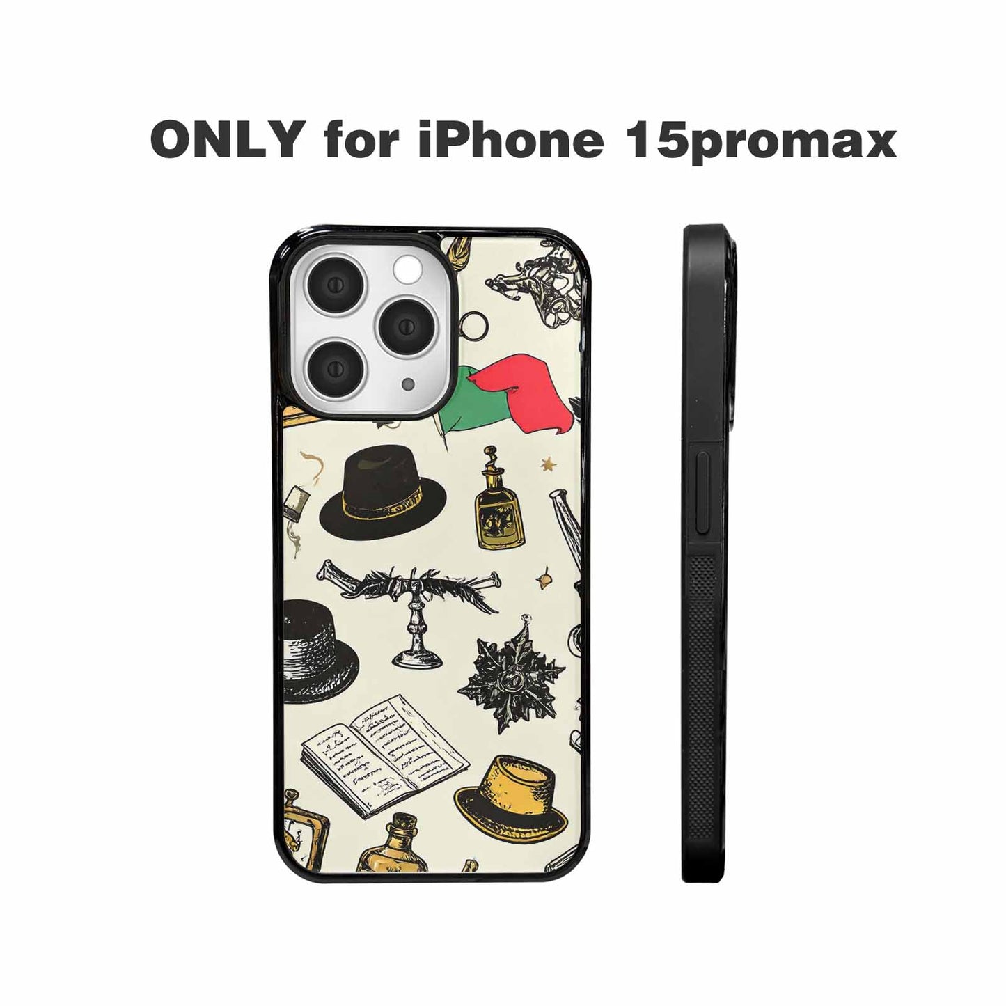 iPhone 15 Pro Max Case — Noir Spy Silhouette Pen Ink Noir, Custom Print Case Cover