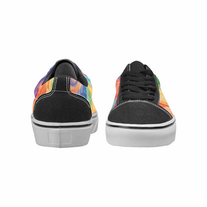 WOMEN'S Tie Dye Swirls Tie Lace-Up Canvas Surreal Custom Shoes