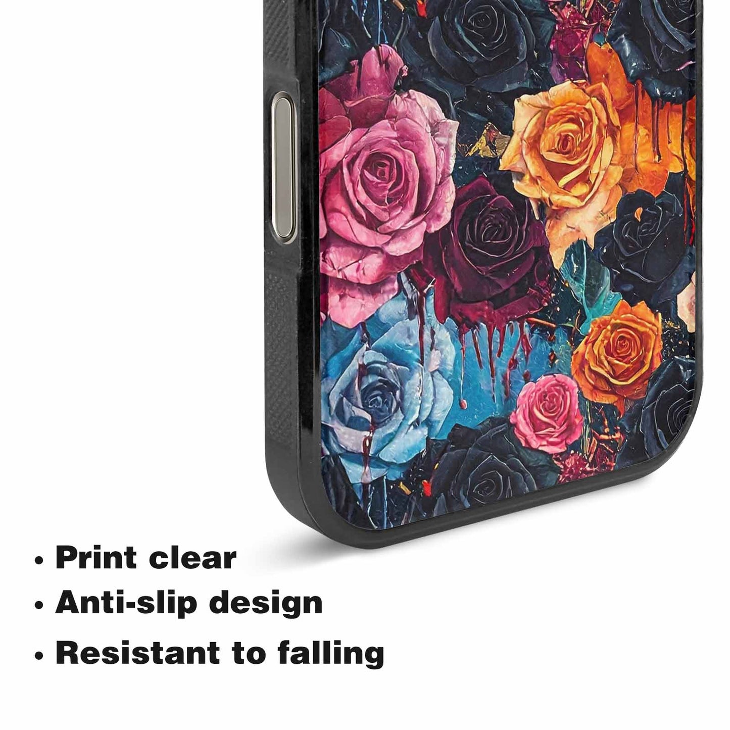 iPhone 16 Pro Max Case — Gothic Rose Gothic Roses Pattern Hundreds, Custom Printed Phone Case