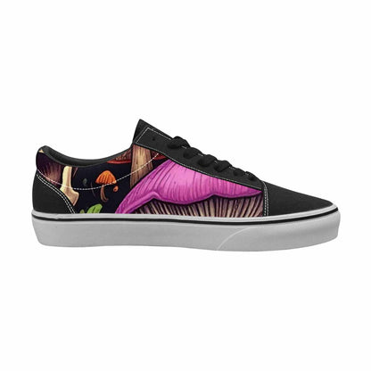 WOMEN'S Mushroom Skull Canvas Lace-Up Wallpaper Art Sneakers