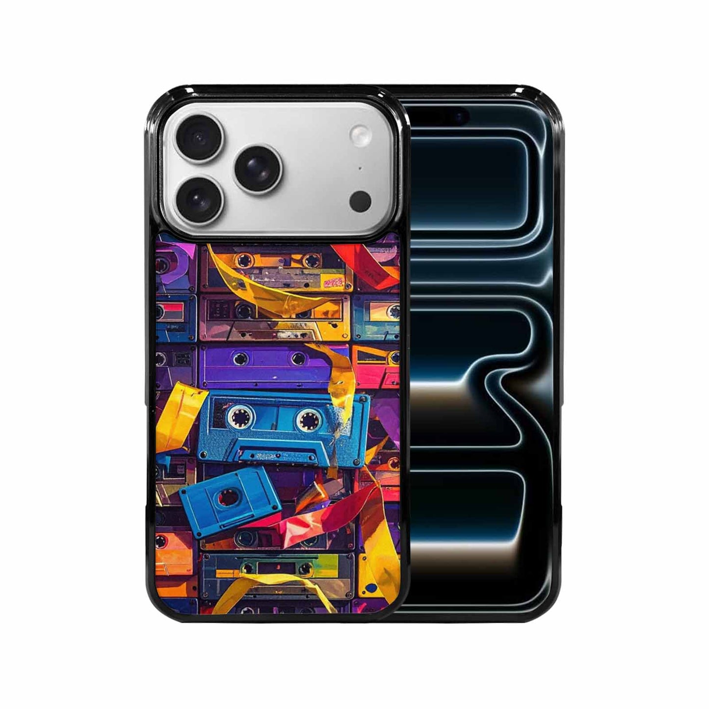 iPhone 17 Pro Max Case — Retro Cassette Tape Pattern Retro Vintage, Custom Made Phone Cover