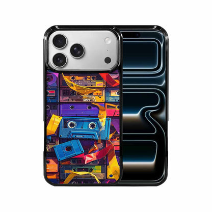 iPhone 17 Pro Max Case — Retro Cassette Tape Pattern Retro Vintage, Custom Made Phone Cover