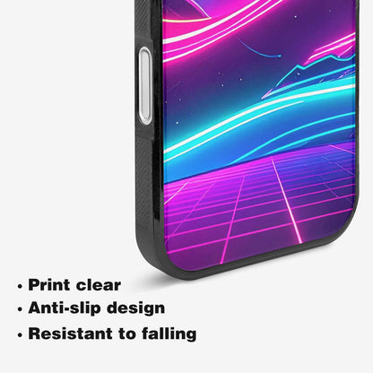 iPhone 16 Plus Case — 1980s Neon Cartoon Art Pattern, Customized Protective Case