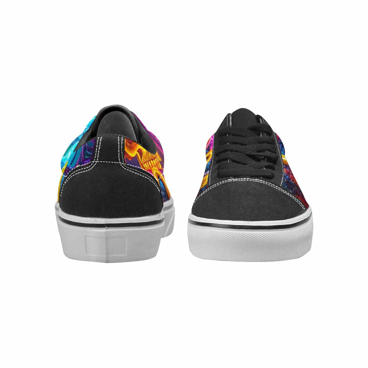 WOMEN'S Toxic Skeleton Hot Dog Lace-Up Canvas Neon Fantasy Shoes