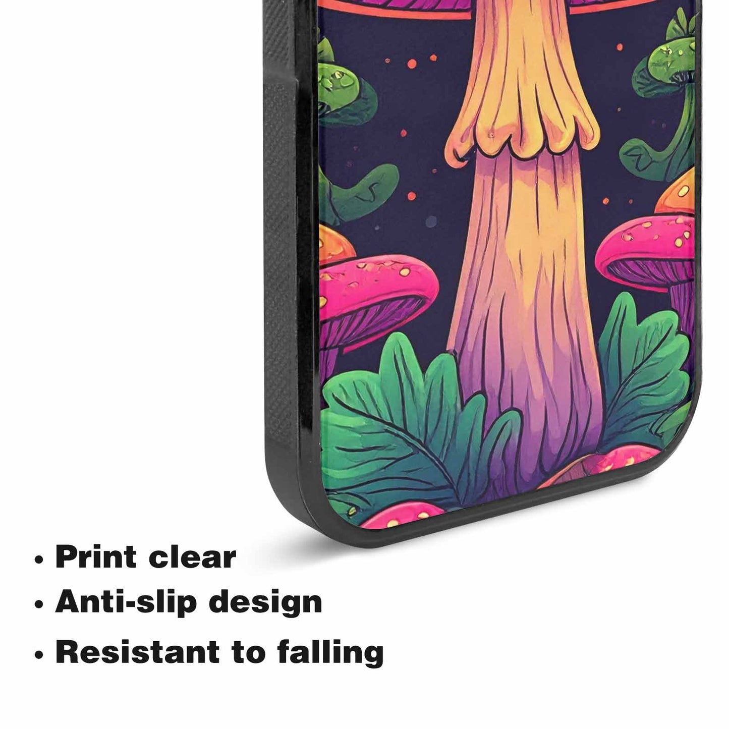 iPhone 15 Plus Case — Psychedelic Mushroom Cartoon Pattern, Custom Designed Case Cover