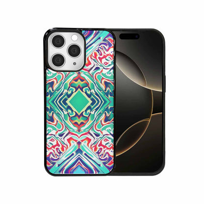 iPhone 15 Pro Max Case — Holographic Tribal Blaze, Custom Print Case Cover