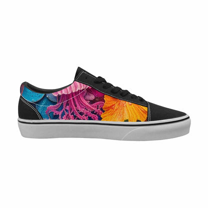 WOMEN'S Fish Scale Coral Canvas Lace-Up Dreamcore Custom Sneakers