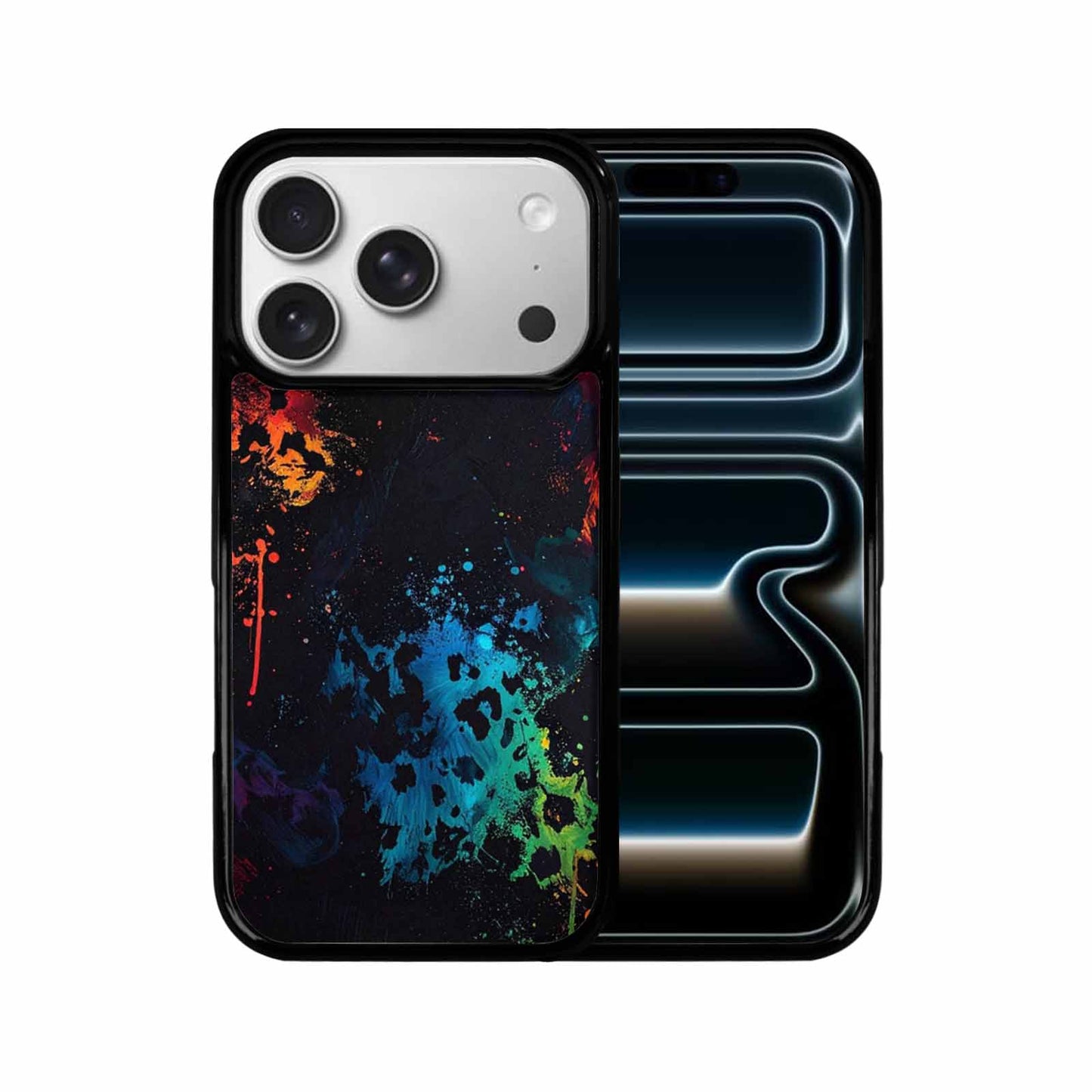iPhone 17 Pro Case — Color Style Deep Blacks Animal Print, Custom Art Phone Cover