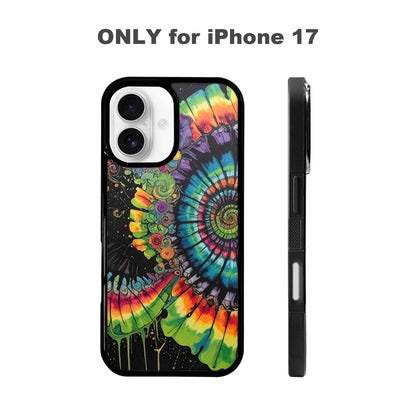 iPhone 17 Case — Black &amp; Green Ink Tie Dye, Custom Art Phone Cover