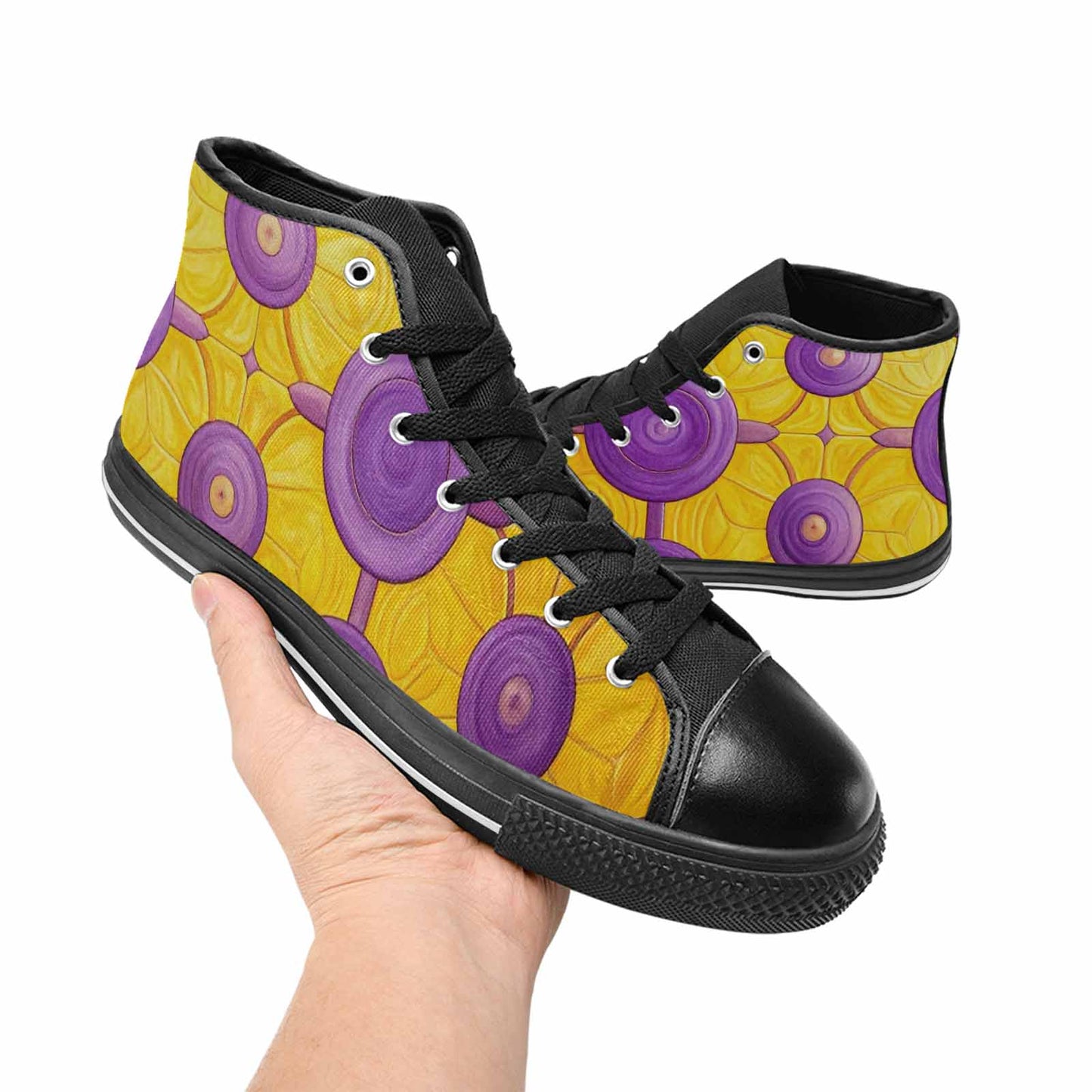 MEN'S Intersex Flag Color High Top Canvas Surreal Sneakers