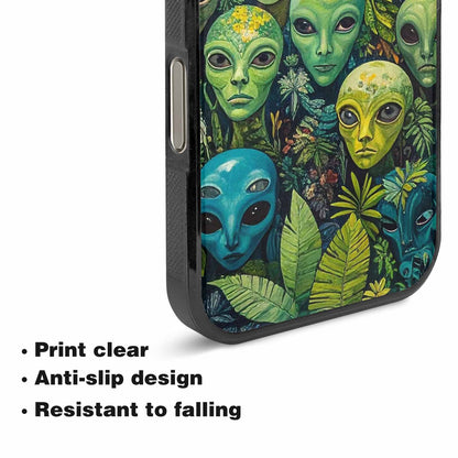 iPhone 16 Pro Case — Aliens Pattern Hundreds Of Sma Bcn, Unique Phone Case Design