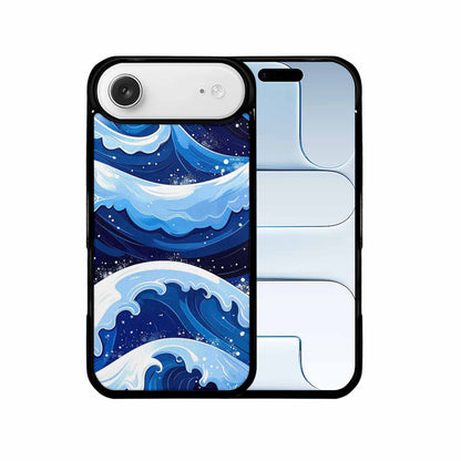 iPhone 17 Air Case — Glossy Winter Wave Seamless Cartoon Cute, Custom Phone Case