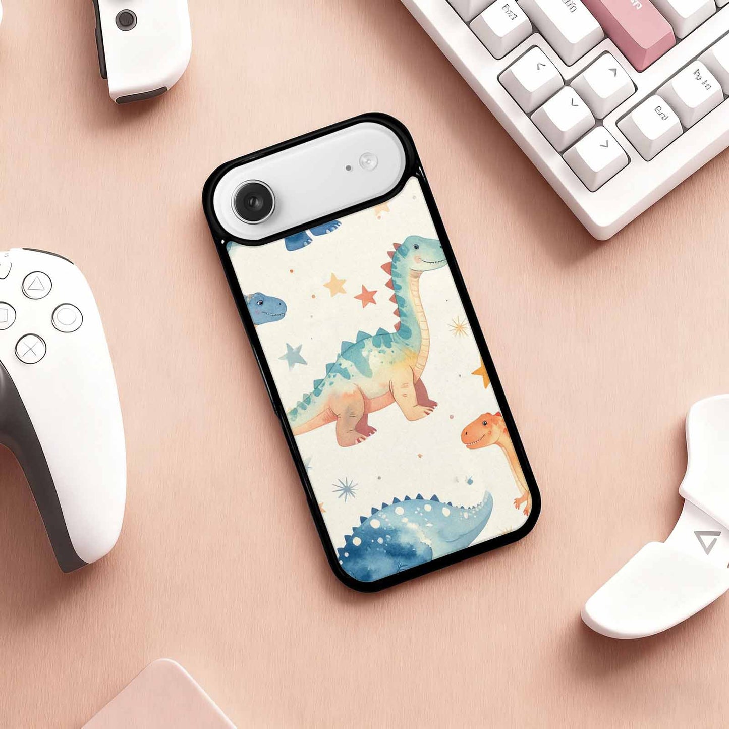 iPhone 17 Air Case — Retro Dinosaurs Star Burst Galaxy Space, Custom Phone Case