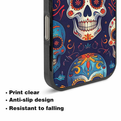 iPhone 16 Pro Max Case — Day Dead Sugar Skull Art 100s, Custom Phone Case