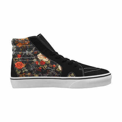 MEN'S Barbed Wire Chain High Top Canvas Vibrant Chaos Custom Sneakers