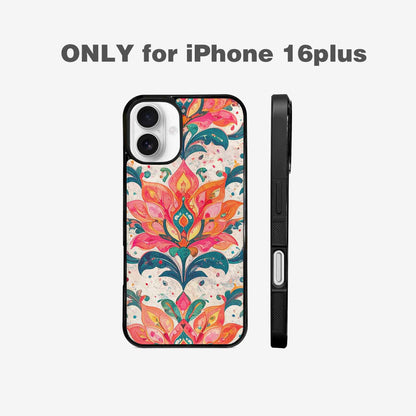 iPhone 16 Plus Case — Marble Floral, Unique Phone Case Design