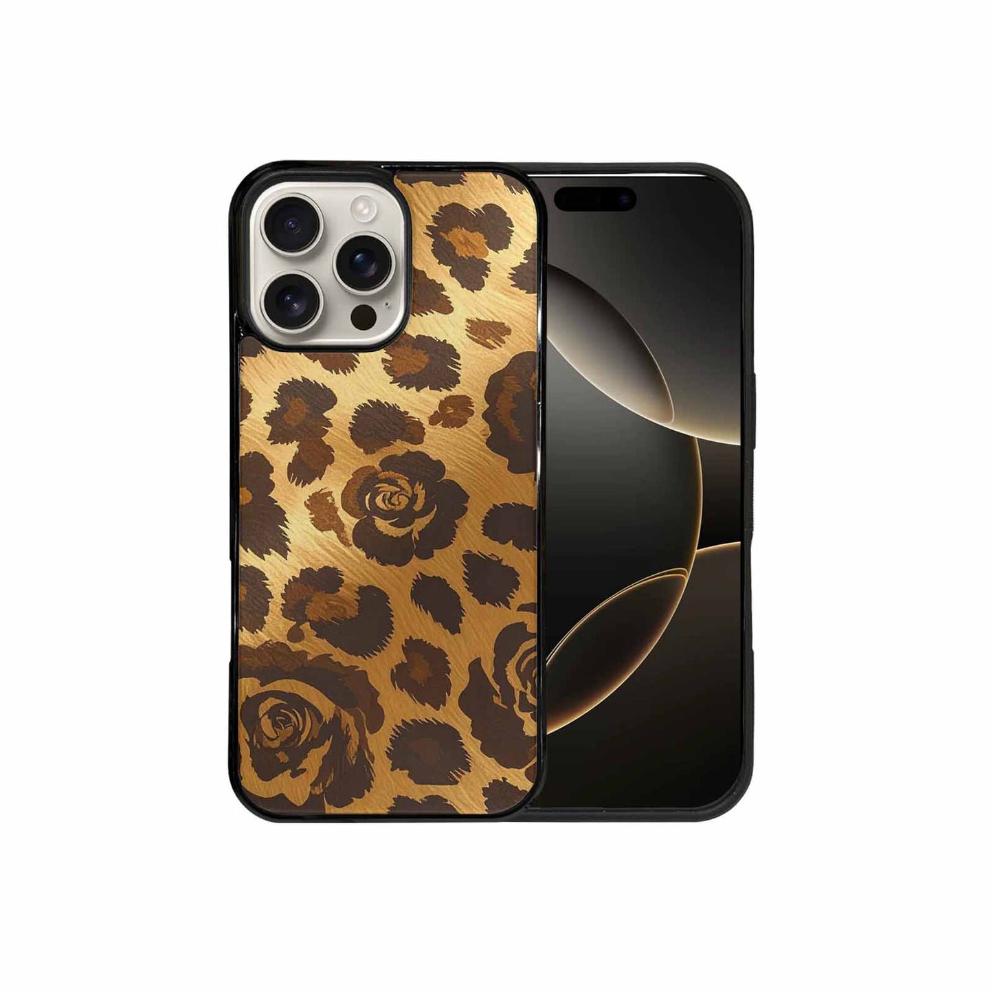 iPhone 16 Pro Max Case — Classic Leopard Print Warm Golden Tan, Custom Designed Case Cover