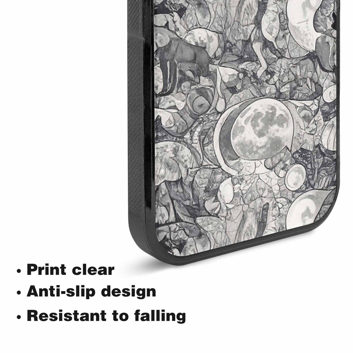 iPhone 15 Case — Wolves Everywhere Collage Overlap Small Wolf, Unique Phone Case Design