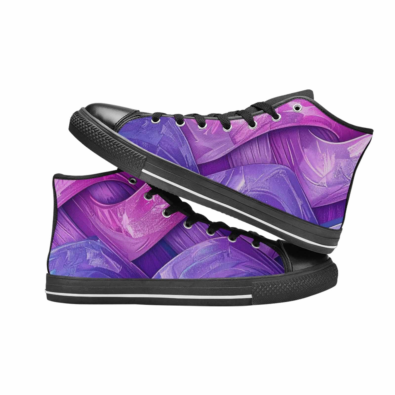 MEN'S Bisexual Flag Color High Top Canvas Vivid Shoes