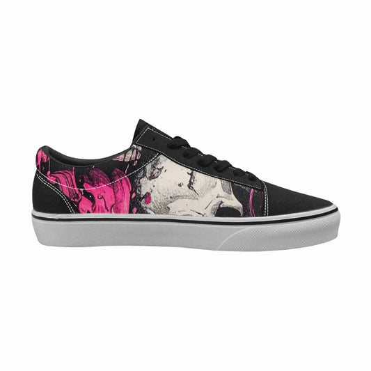 WOMEN'S Rainbow From Skull S Lace-Up Canvas Kaleidoscope Custom Sneakers
