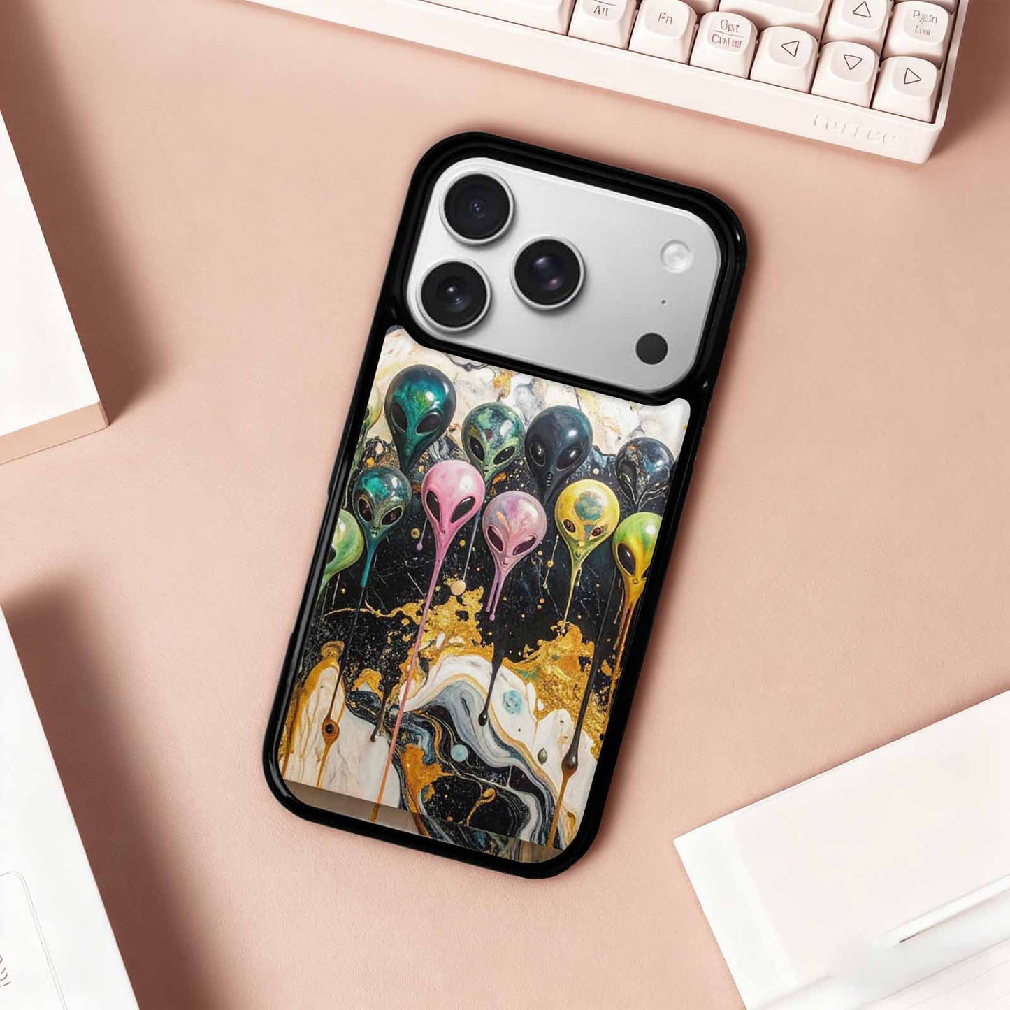 iPhone 17 Pro Case — Aliens Marblemelting Aliens Pa Cy7 Alien, Custom Printed Phone Case