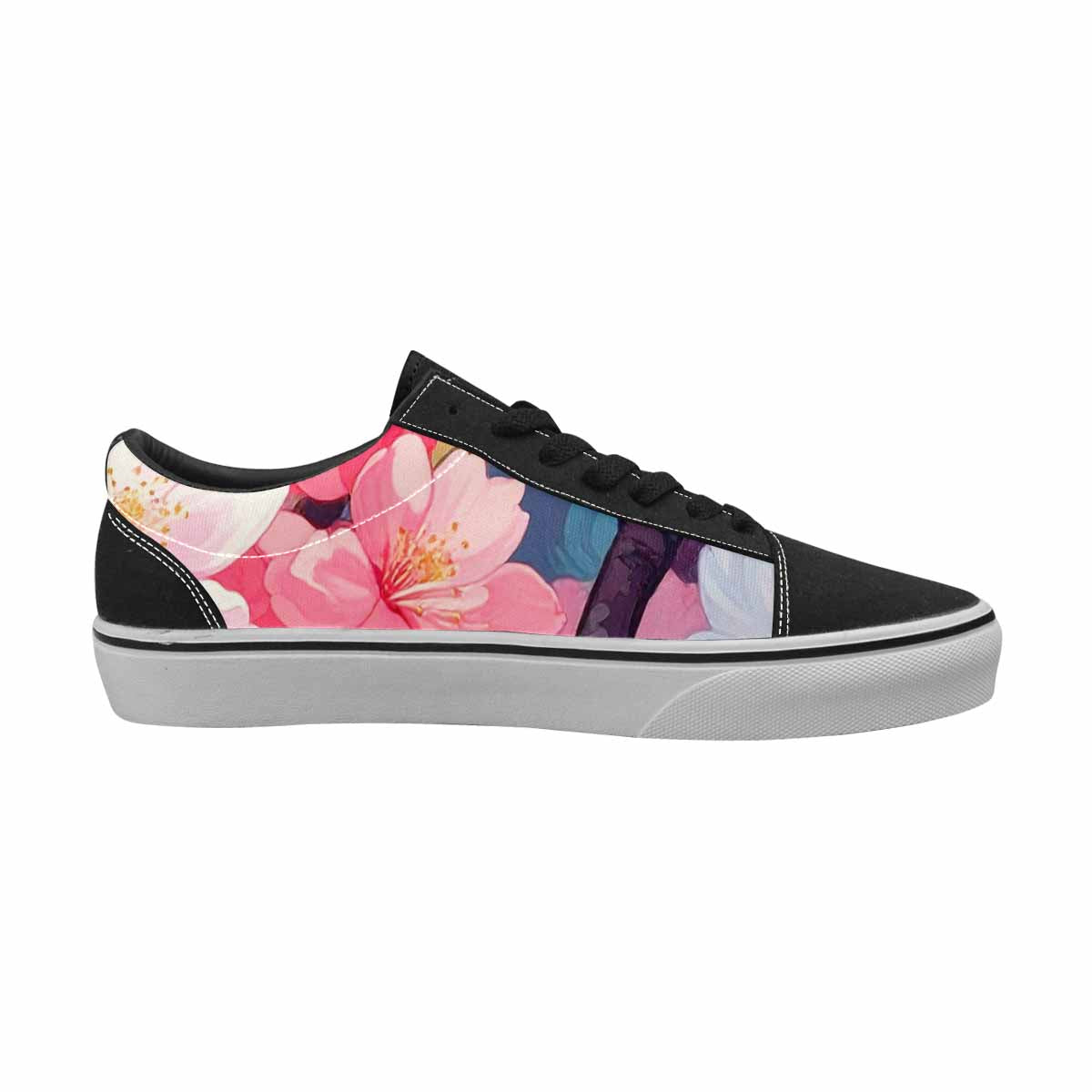 WOMEN'S Cherry Blossom Canvas Made To Order Cottagecore Custom Printed Shoes