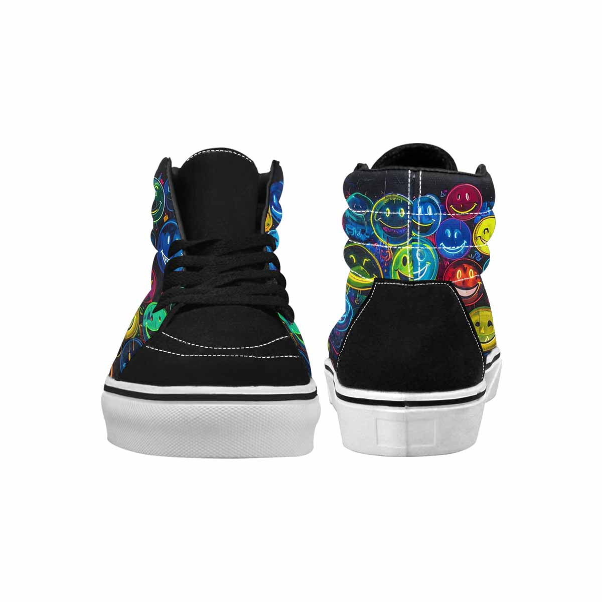MEN'S Smiley Faces × Glow High Top Canvas Cottagecore Sneakers